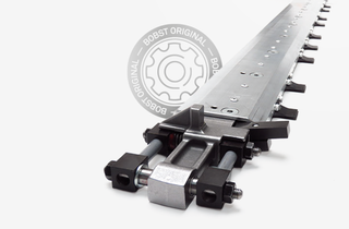 Close up Gripper bar SP 102 with BOBST Original logo
