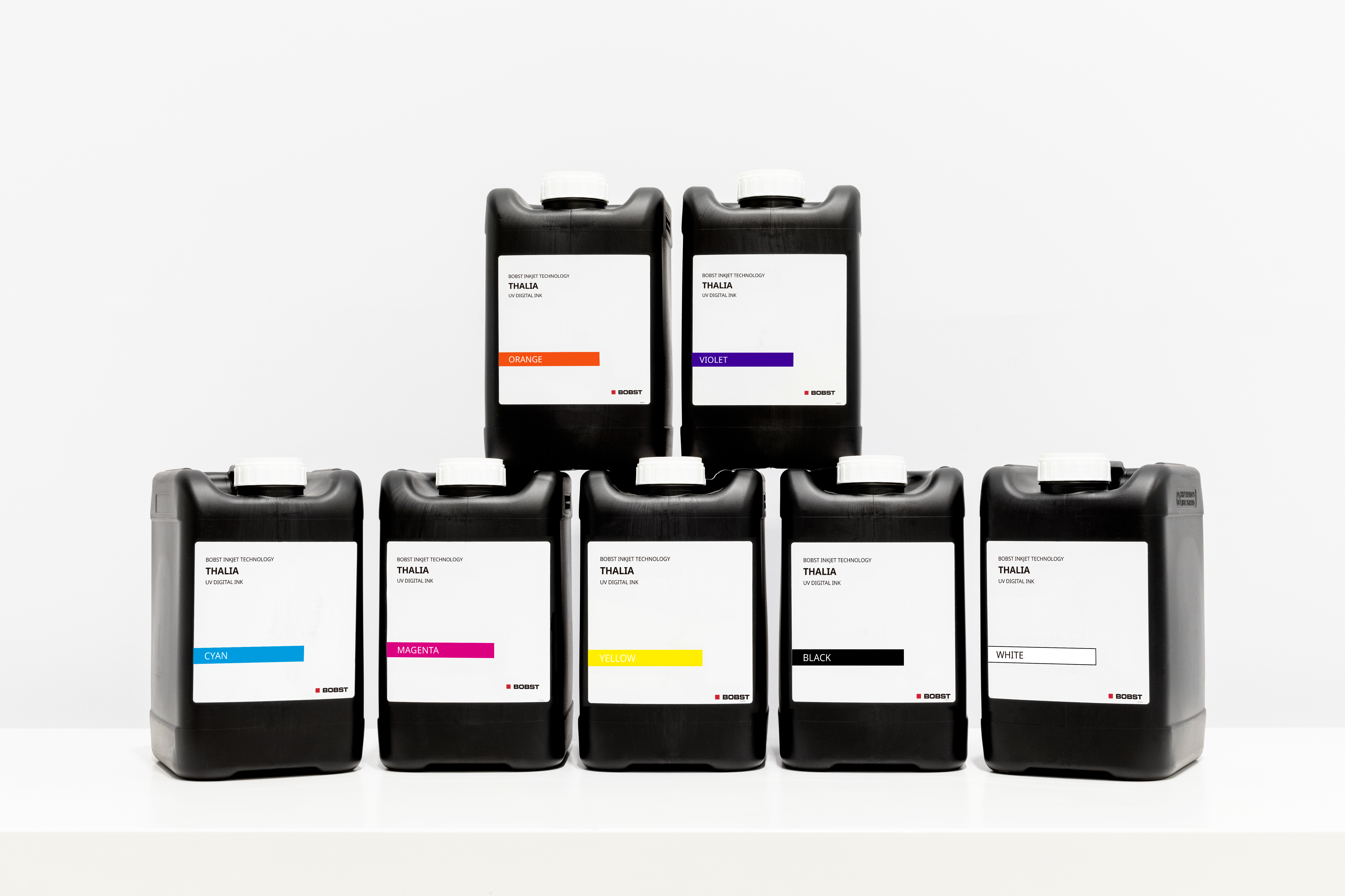 BOBST Thalia UV inks buckets
