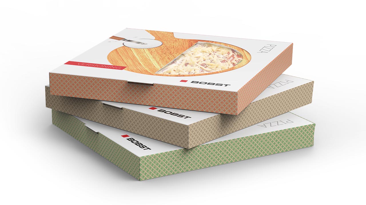 Food, Fresh Food, Pizza Boxes, Versioning. Demo Packaging Gallery