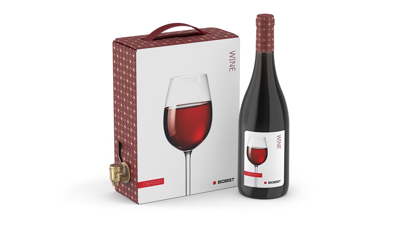 Beverages, Beers, Wines and Spirits, Wine Bottle, Wine Box, Label, Carton. Demo Packaging Gallery