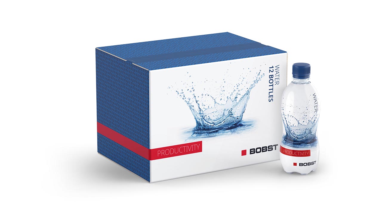 Beverages, Water, Water Box and Bottle.Demo Packaging Gallery
