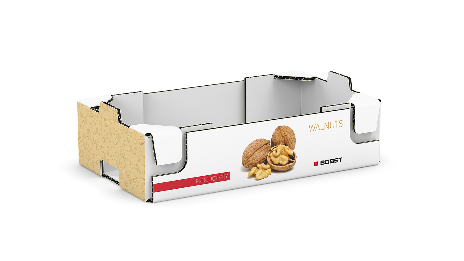 Corrugated nuts tray